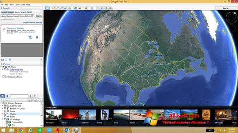 Στιγμιότυπο οθόνης Google Earth Windows 7