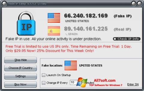 Στιγμιότυπο οθόνης Hide IP Easy Windows 7