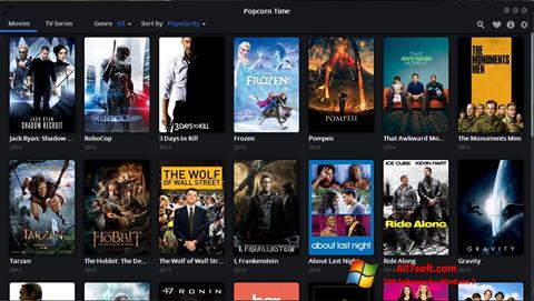 Στιγμιότυπο οθόνης Popcorn Time Windows 7