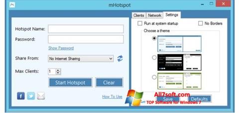 Στιγμιότυπο οθόνης mHotspot Windows 7