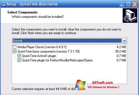 Στιγμιότυπο οθόνης QuickTime Alternative Windows 7