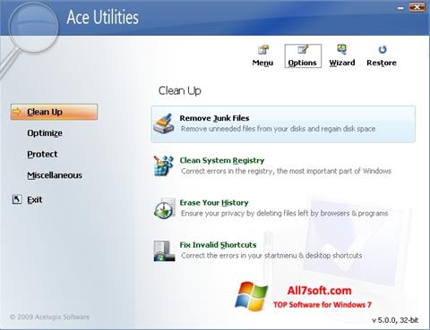 Στιγμιότυπο οθόνης Ace Utilities Windows 7