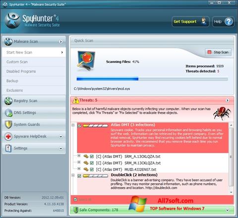 Στιγμιότυπο οθόνης SpyHunter Windows 7