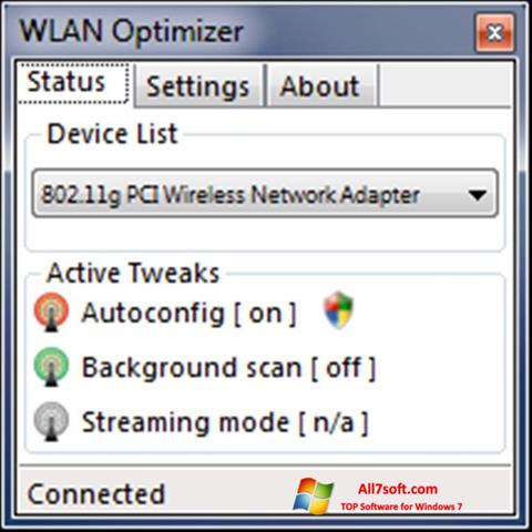Στιγμιότυπο οθόνης WLAN Optimizer Windows 7