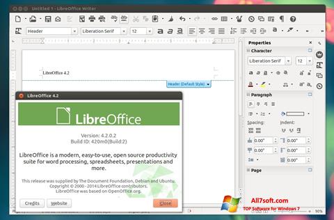 Στιγμιότυπο οθόνης LibreOffice Windows 7