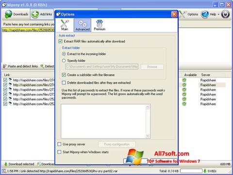 Στιγμιότυπο οθόνης Mipony Windows 7