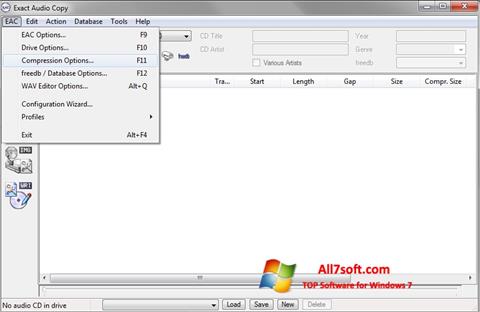 Στιγμιότυπο οθόνης Exact Audio Copy Windows 7