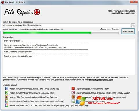 Στιγμιότυπο οθόνης File Repair Windows 7