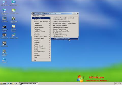 Στιγμιότυπο οθόνης Hirens Boot CD Windows 7