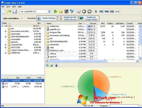 Στιγμιότυπο οθόνης Folder Size Windows 7