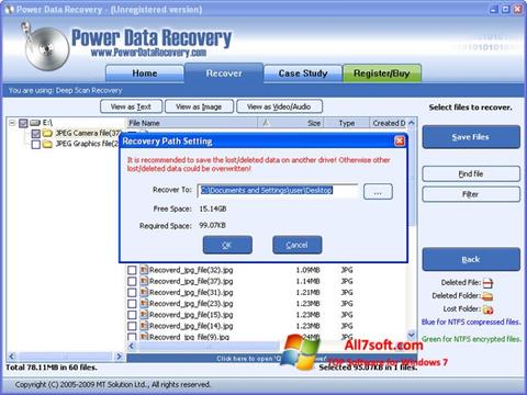 Στιγμιότυπο οθόνης Power Data Recovery Windows 7