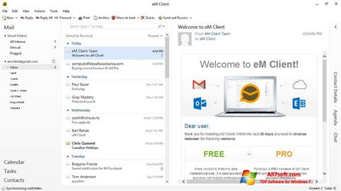 Στιγμιότυπο οθόνης eM Client Windows 7