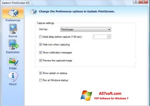 Στιγμιότυπο οθόνης Gadwin PrintScreen Windows 7