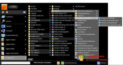 Στιγμιότυπο οθόνης Start Menu X Windows 7