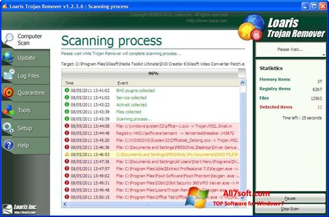 Στιγμιότυπο οθόνης Trojan Remover Windows 7