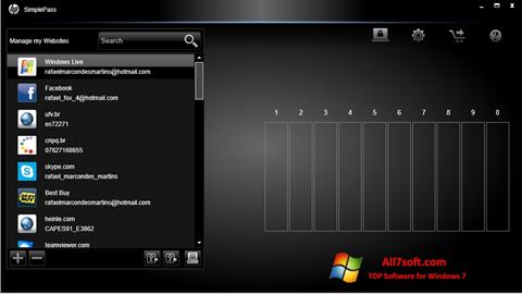 Στιγμιότυπο οθόνης HP SimplePass Windows 7