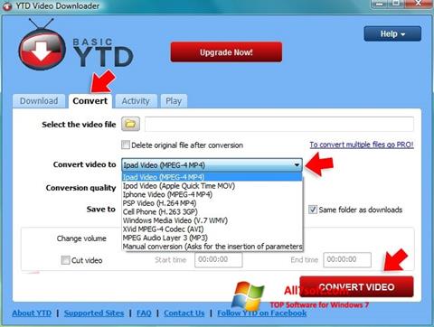 Στιγμιότυπο οθόνης YTD Video Downloader Windows 7
