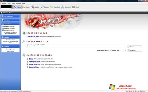 Στιγμιότυπο οθόνης Shareaza Windows 7