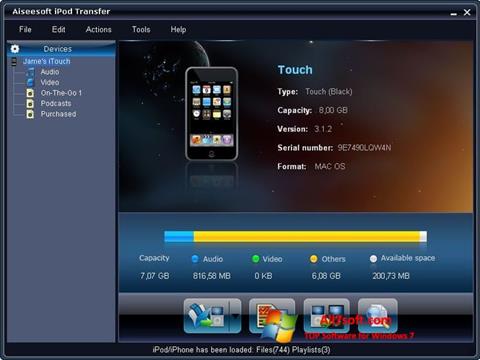 Στιγμιότυπο οθόνης iPhone PC Suite Windows 7