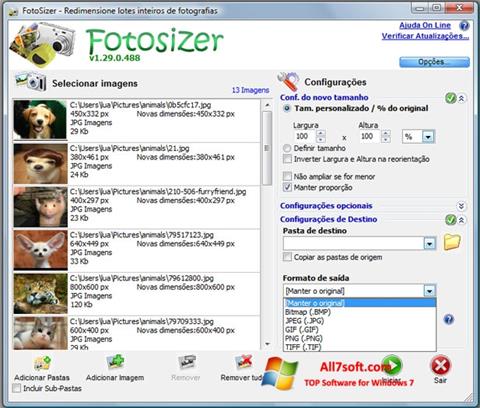 Στιγμιότυπο οθόνης Fotosizer Windows 7