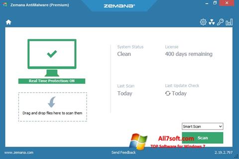 Στιγμιότυπο οθόνης Zemana AntiMalware Windows 7