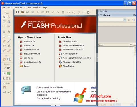 Στιγμιότυπο οθόνης Macromedia Flash Player Windows 7