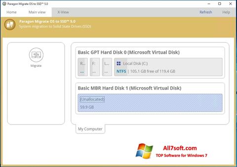 Στιγμιότυπο οθόνης Paragon Migrate OS to SSD Windows 7