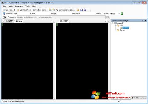 Στιγμιότυπο οθόνης PuTTY Connection Manager Windows 7