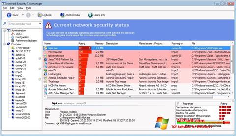 Στιγμιότυπο οθόνης Security Task Manager Windows 7
