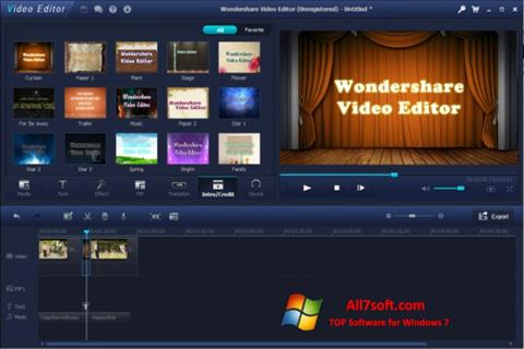 Στιγμιότυπο οθόνης Wondershare Video Editor Windows 7