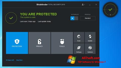 Στιγμιότυπο οθόνης Bitdefender Windows 7