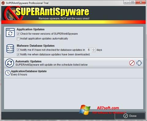 Στιγμιότυπο οθόνης SUPERAntiSpyware Windows 7