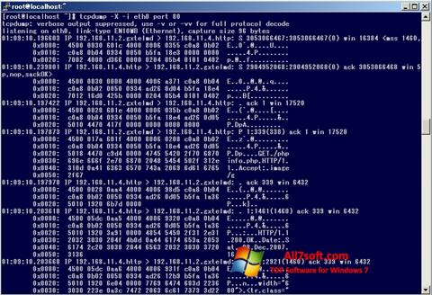 Στιγμιότυπο οθόνης TCPDUMP Windows 7