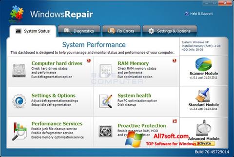 Στιγμιότυπο οθόνης Windows Repair Windows 7
