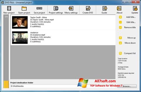 Στιγμιότυπο οθόνης DVD Flick Windows 7