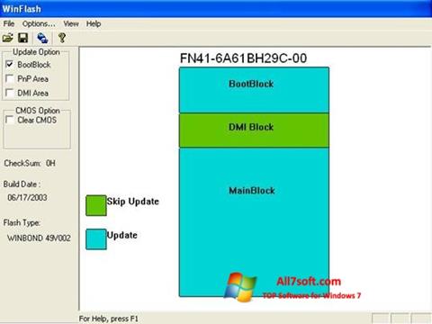 Στιγμιότυπο οθόνης WinFlash Windows 7