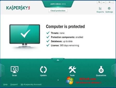Στιγμιότυπο οθόνης Kaspersky Windows 7