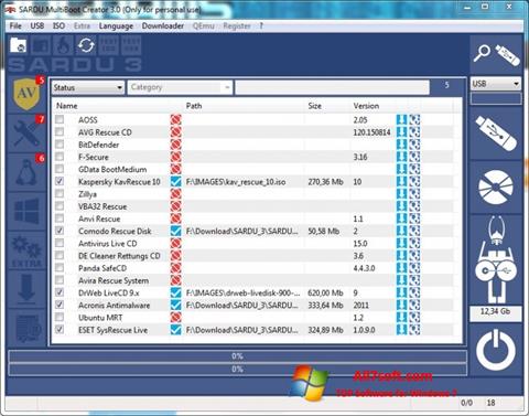 Στιγμιότυπο οθόνης SARDU Windows 7