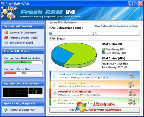 Στιγμιότυπο οθόνης Fresh RAM Windows 7