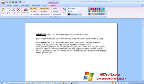 Στιγμιότυπο οθόνης DocX Reader Windows 7
