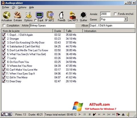 Στιγμιότυπο οθόνης Audiograbber Windows 7