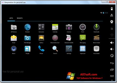 Στιγμιότυπο οθόνης Genymotion Windows 7