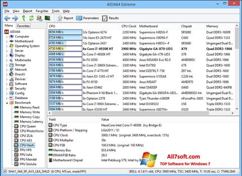 Στιγμιότυπο οθόνης AIDA32 Windows 7