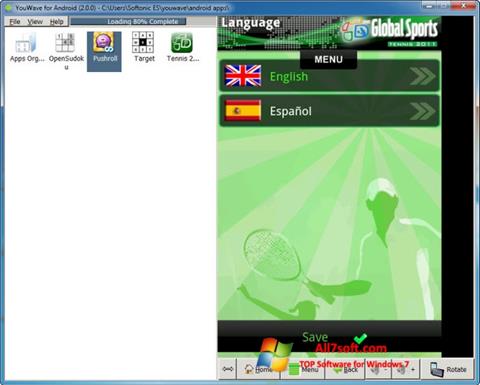 Στιγμιότυπο οθόνης YouWave Windows 7