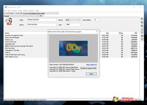 Στιγμιότυπο οθόνης CDex Windows 7