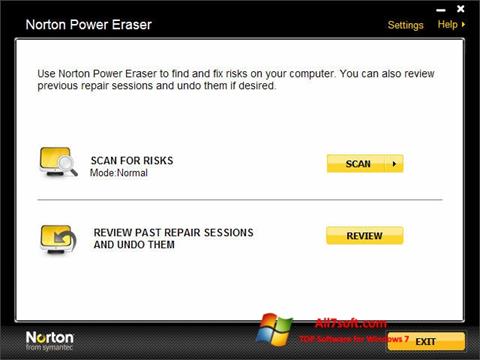 Στιγμιότυπο οθόνης Norton Power Eraser Windows 7