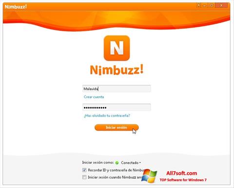 Στιγμιότυπο οθόνης Nimbuzz Windows 7