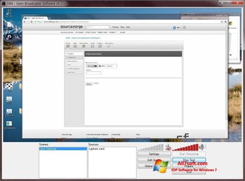 Στιγμιότυπο οθόνης Open Broadcaster Software Windows 7