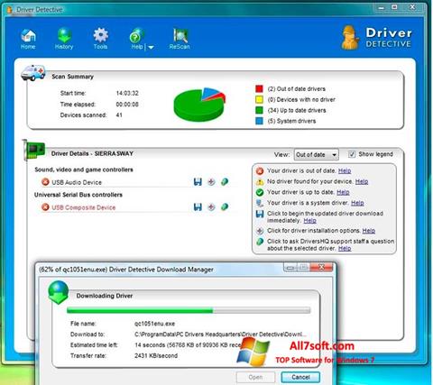 Στιγμιότυπο οθόνης Driver Detective Windows 7