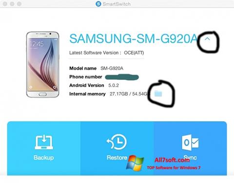 Στιγμιότυπο οθόνης Samsung Smart Switch Windows 7